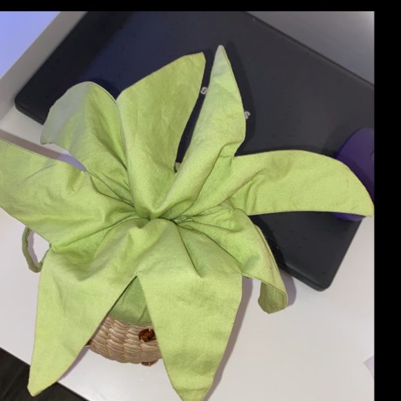 Drawstring pineapple purse/handbag/bag, boho, summer bag, beach, unique fashion - Picture 5 of 6